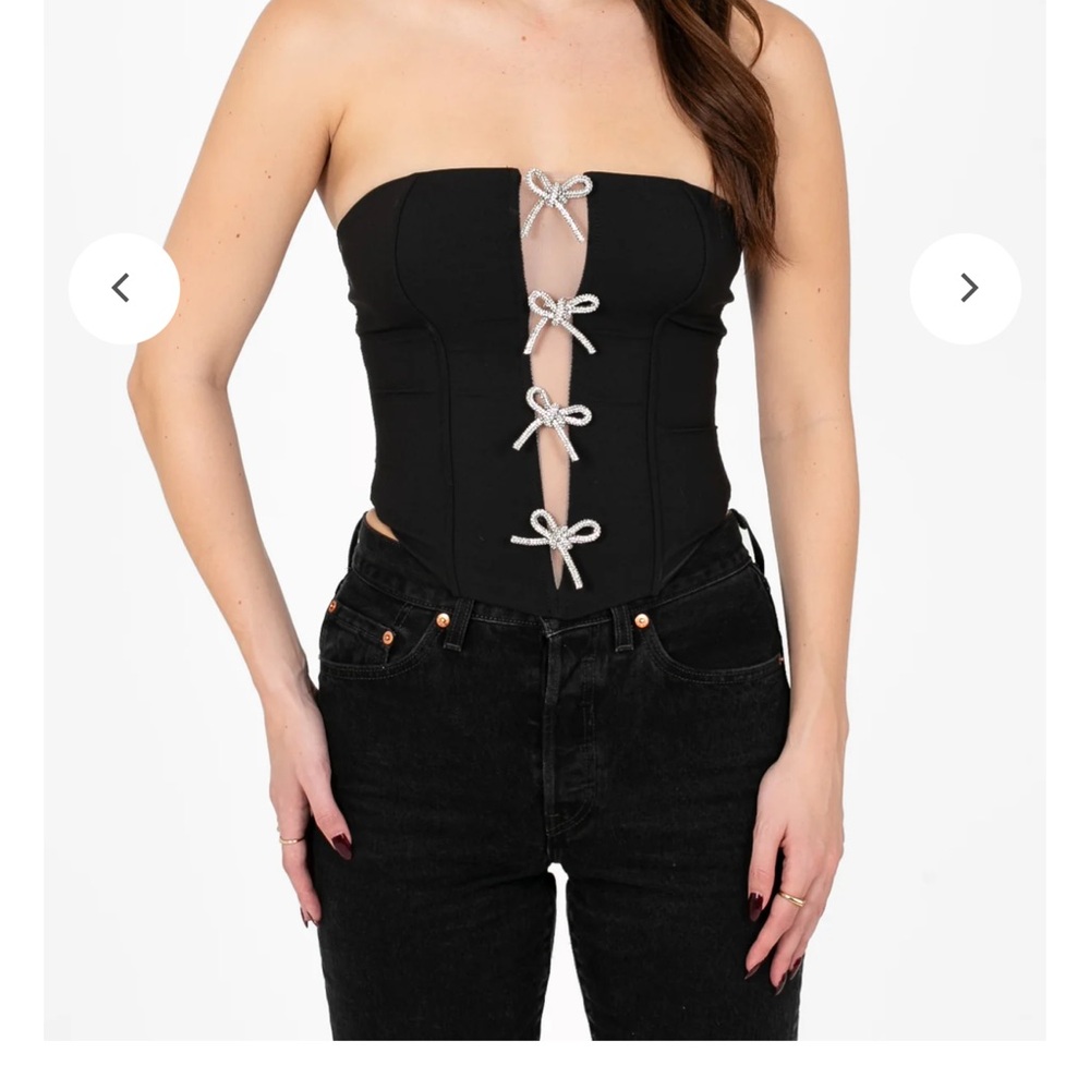 Chantelle Embellished Bow Bustier top